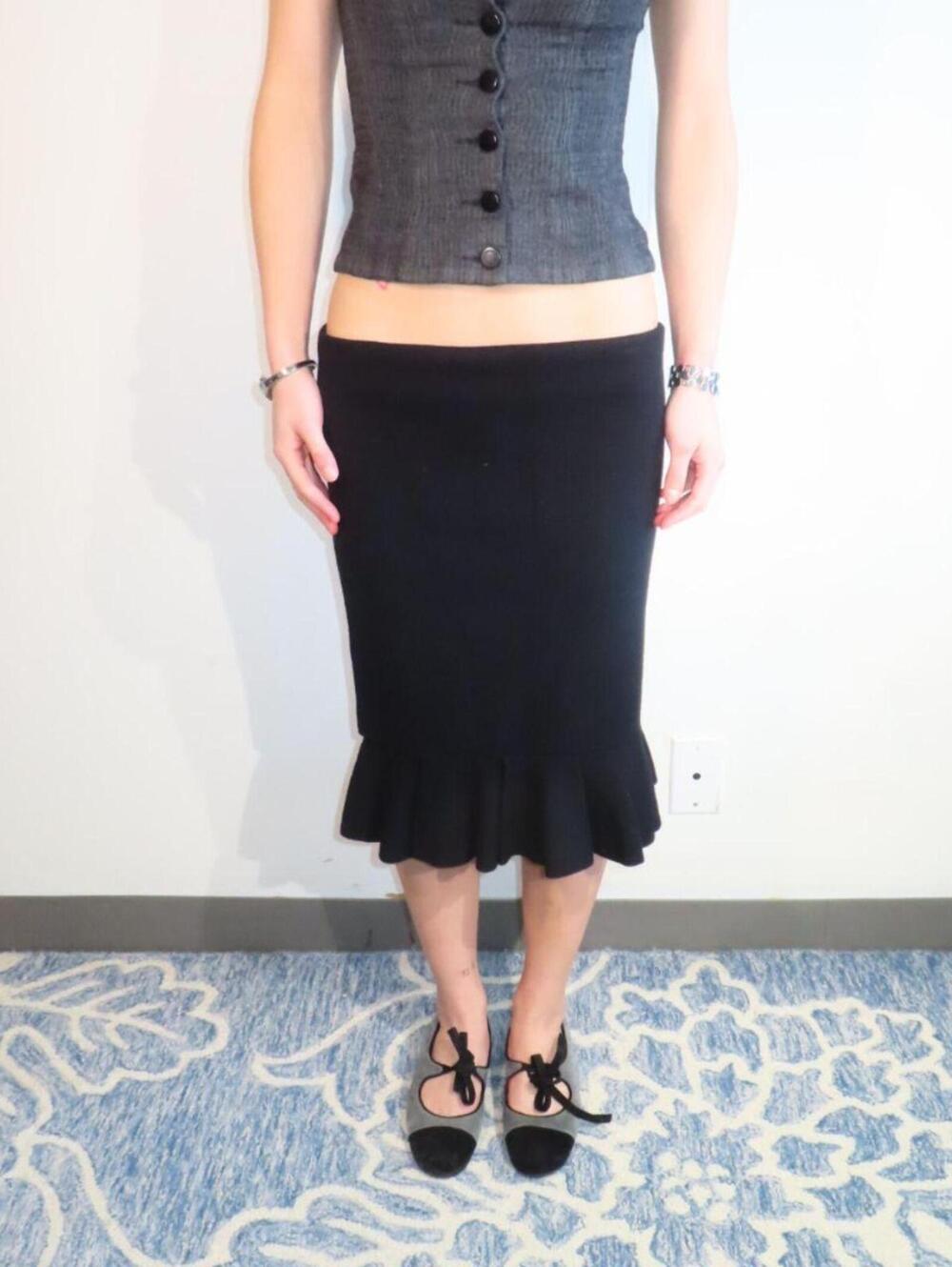 Express Women's Black and Multi Skirt